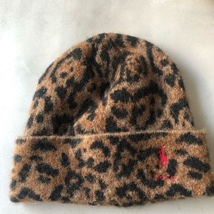 Polo Ralph Lauren Leopard-Print Wool-Blend Hat